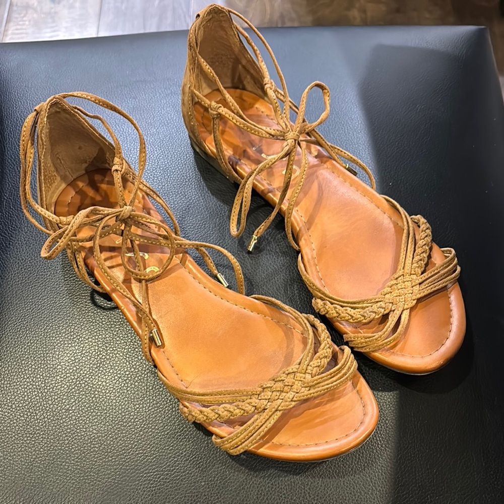 Tan Braided Women's Sandals